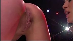 Lesbian babes engage in heated session at the Privé Club