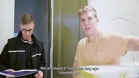 The Joyful Dildo Test With The Humbled Postie