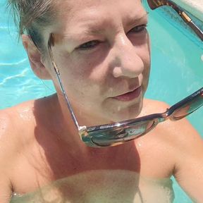 4th of July Naked MILF Smoking Swimming and Squirting