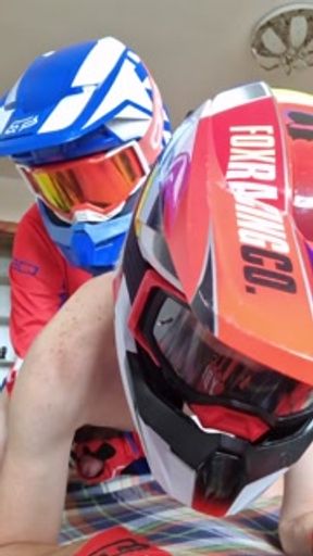 Motorcyclist fucked a guy in mxhelmet