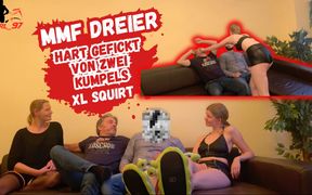 Perverted Threesome! Best Friend of My Stepfather and Stephan Take Me Apart! Squirt and Sperm Eating!