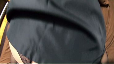 MILF gives a deepthroat and facial from her hubby in fur coat