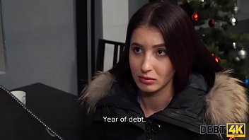 Russian wife sucks big boner to pay off her debt