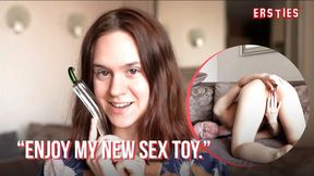 German redhead Anca plays with glass dildo in solo masturbation video
