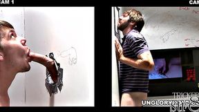 Straight cocksucked in gloryhole