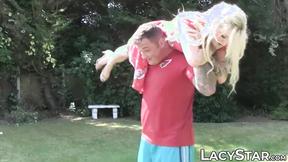 ”Promiscuous GRANDMA gets a juicy facial after threesome”