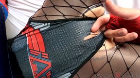 Pov Nora Fox with Fishnet and Tan Pantyhose