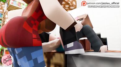 Cartoon Minecraft Futa Pounds Anus With Huge Cock And Cum Leak