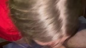 Stepmom gets a surprise POV blowjob from her stepbro