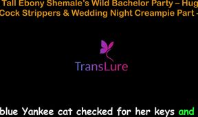 English Audio Sex Story - Tall Ebony Shemale's Wild Bachelor Party - Huge Cock Strippers &amp; Wedding Night Creampie - 1