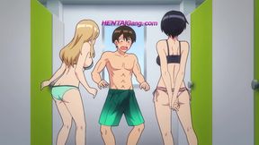 Summer vacation with busty classmate ends in rough hotel sex and loud moans all night