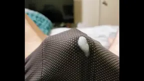 Horny Bear Cums Through Panties in Hot Solo Masturbation Session