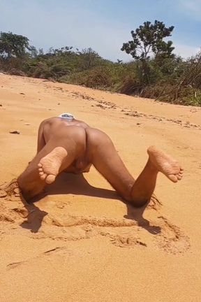 Ladysilva Compilation on the Naked Beach Showing off Her Hot Ass