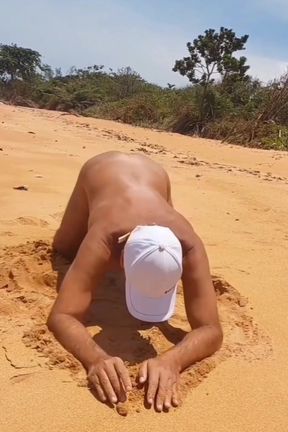 Ladysilva Compilation on the Naked Beach Showing off Her Hot Ass