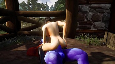 Big Blue Dick Anal - Warcraft Porn Parody
