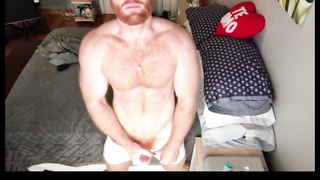 Ginger Hunk Seth Forena Bed Jerks his Cock Until He Cums 6