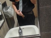 Quick tease dick flash at work