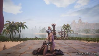 Tripple DoggyStyle White Black red haired compilation. Face down ass up!