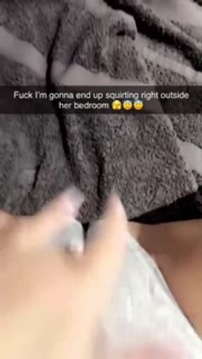 Sexting on Snapchat while listening to my stepmom fucking a stranger! I squirt 3 times at her door!