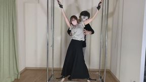 Japanese Tickling – College Girl Bound on X-Frame and Teased Step by Step