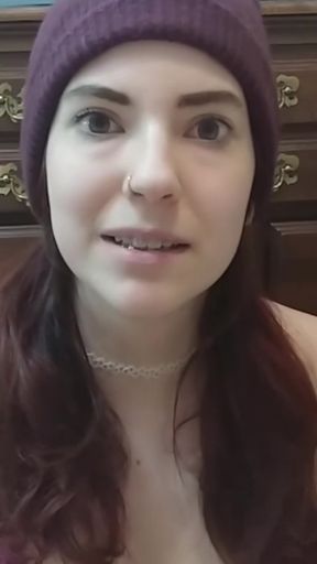 Hot wife gives hubby a hand job with braces on while their friends watch
