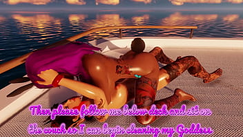 Choco bunny girl visits a Goddess