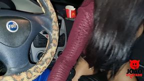 sexo dentro do carro com a instrutora