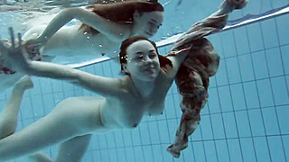 Euro And Russian Two Dressed Beauties Underwater Anna Netrebko And Lada Poleshuk