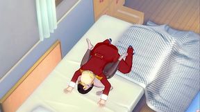 Hentai Raven (Teen Titans) Porn with a man in red suit