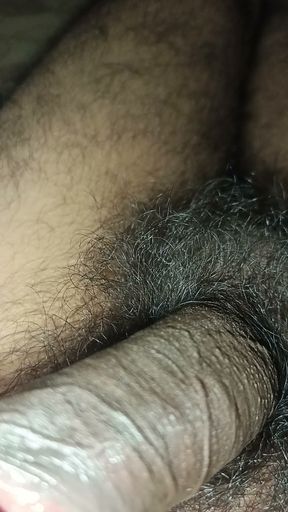 Big hard solid cock jerking with moaning