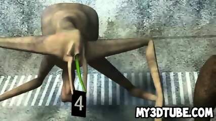 Hot 3d Cartoon Blonde Babe Gets Fucked By An Alien