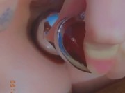 Virgin ass takes butt okie for the first time 4’11 nympho 😈