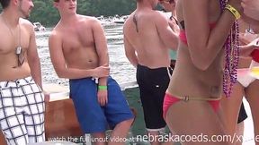 Tanned babes showcase pink in sexy bikinis!