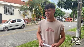 Young Latino guy made a pregnancy test for his girlfriend