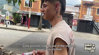 Young Latino guy made a pregnancy test for his girlfriend