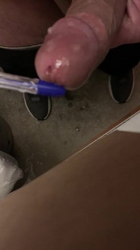 The pen fucked my dick