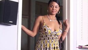 Dark Skinned Stunner Borrows a Dress Without Asking and Pays by Eating Pussy