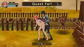 Pink-Haired Seductress Tempts Tired Warriors in Busty Succubus Fantasy Realm