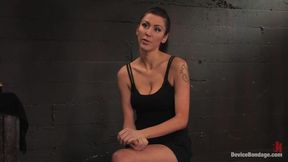 Princess Donna Trapped in a Hard Metal Hogtie Finger Fucked to Orgasm