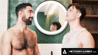 Roomies Enzo Muller & Ali Rush have a steamy interracial shower after gym workout and get down and dirty in HD