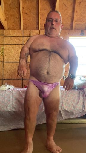 Mark Fletcher hard cock and panty show