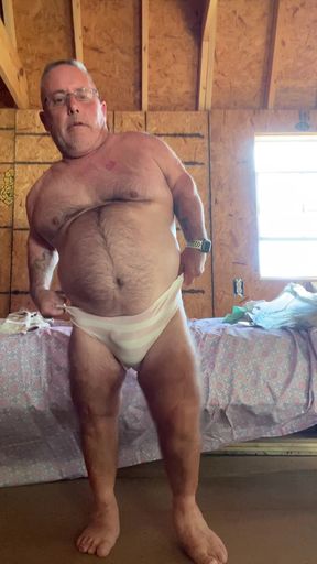 Mark Fletcher hard cock and panty show