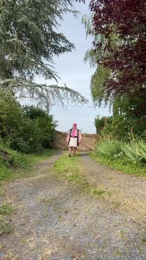 In a quick outfit with a pink blouse for an evening