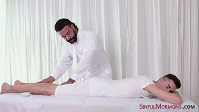 SinfulMormons.com - Elder Jake then lays down on the table and submits to President Torres commands as he receives his reward for being such a good boy.