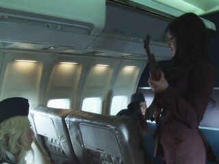 Briana Blair And Jasmine Jolie Bang In Their Fishnets In 1st Class