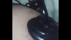 Jimena Simpson- Tranny fucking black dildo