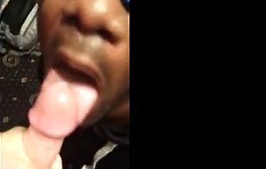 Black Twink Swallows All White Boy Cum