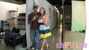 Milf with big tits takes his cock in cowgirl