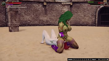 Jennifer Walters VS Neri (Naked Fighter 3D)