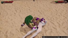 Jennifer Walters VS Neri (Naked Fighter 3D)